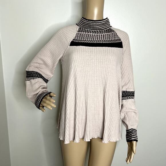 Free People Turtleneck Thermal Tunic Top - Picture 1 of 8